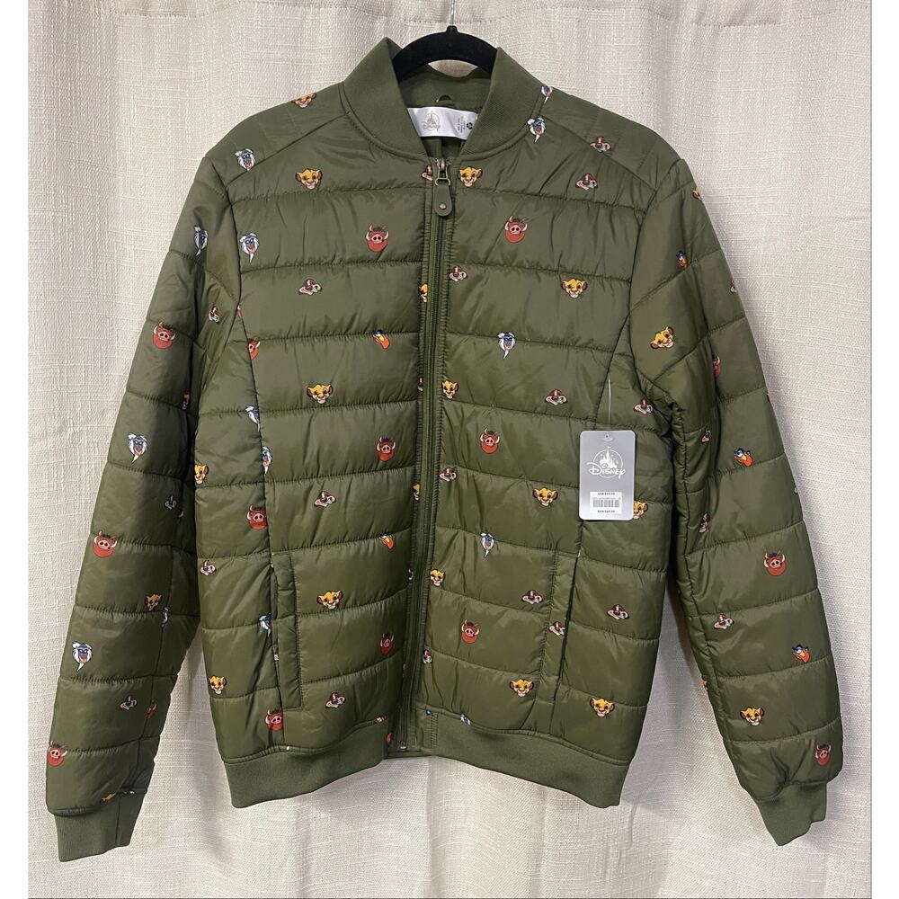 Rare Disney's The Lion King Full Zip Bomber Jacket Adult Size Small NWT Simba